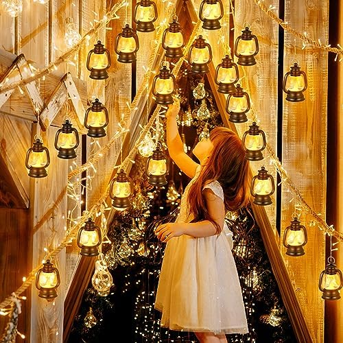 Ferraycle 48 Pcs Mini Lanterns Bulk 4 Inch Black Lamp Table Centerpieces - Image 4