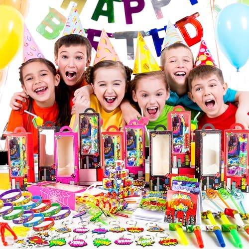 208 Pcs Spider Theme Party Favors Pack - For 12 Kids , Goodie Bag Stuffers - Image 2