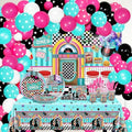 50s Party Decorations 280 PCS 1950s Retro Diner Decorations by Lecheme