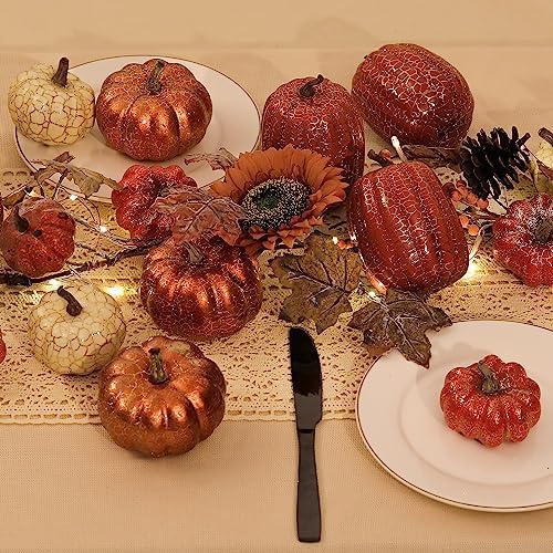 Artgar Pumpkin Decor, 8 PCS Halloween Pumpkin - Image 4