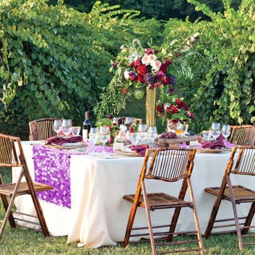 VHH Sequin Table Runner 12 x 108 inches Lavender Table Runner, Glitter Runner for Party Wedding Birthday, Party Spring Easter Rustic, Birthday Supplies Decorations (1 Pack). - Image 6
