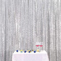 Poise3EHome 5FT x 7FT Silver Sequin Photography Backdrop Curtain for Party Decoration, Silver by Poise3EHome