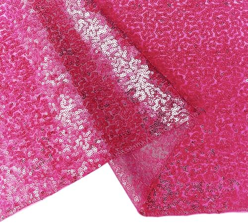 10 Packs 12 x 72 inches Sequin Table Runner, Hot Pink Glitter Table Runner for Birthday Party Supplies Wedding Engagement Baby Shower Holiday Celebration Event Decorations - Image 4