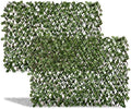 DOEWORKS Expandable Faux Ivy Trellis Fence, Patio Privacy Screen, 2 Pack by DOEWORKS
