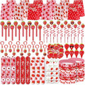 PLOUGVI 208PCS Strawberry Party Favors, Berry First Birthday Decor, Theme Decorations for Party Goodie Bag Stuffer Pinata Filler Gifts by Unknown