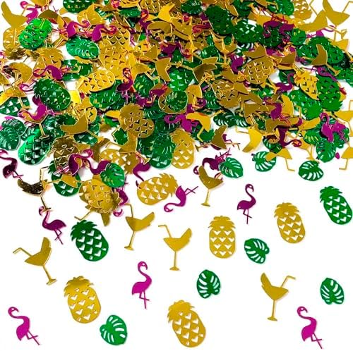 Summer Confetti Pineapple Flamingo Palm Leaf Sprinkles Shape Table Scatters Confetti for Summer Decorations Birthday Party Supplies Decorations Party Sets by Unknown