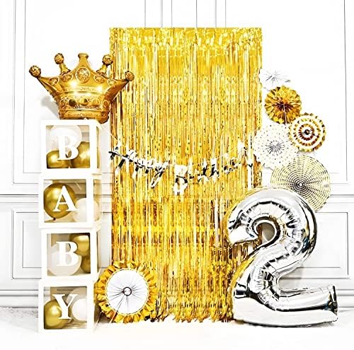 BRAVESHINE Foil Fringe Curtains | Tinsel Curtain Streamers Backdrop | 2 PCS - Image 5