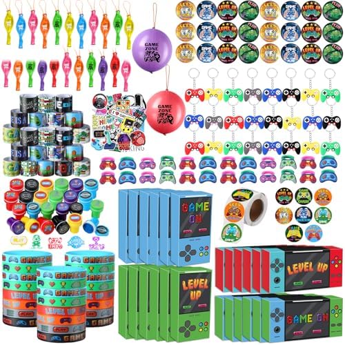 HyDren 243 Pcs 24 Sets Video Game Party Favors for Kids by HyDren