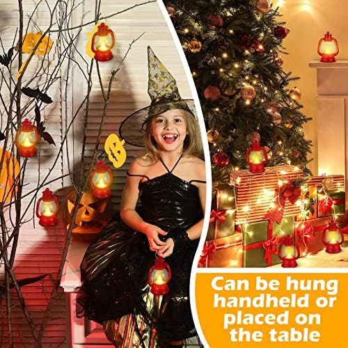 Ferraycle 12 Pcs Mini Lanterns Bulk 4 Inch Red Lamp Table Centerpieces - Image 3
