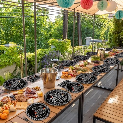 96Pcs Dragon Birthday Party Decorations Black Dragon Party Tableware Dinnerware Disposable Paper Dessert Cake Plates Napkins Forks Bulk Dragon Themed Party Supplies Fantasy Baby Shower Favors 24 Guest - Image 6