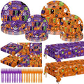 QZYL 122PCS Halloween Plates Set, Halloween Party Decorations for 30 Guests by QZYL