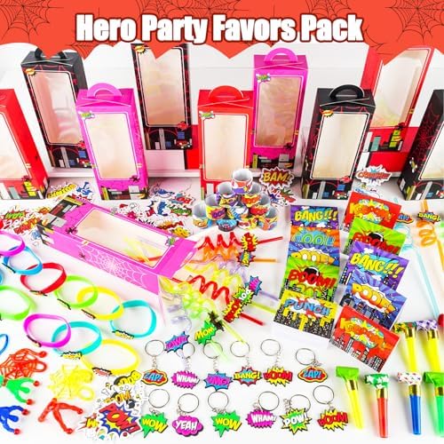 208 Pcs Spider Theme Party Favors Pack - For 12 Kids , Goodie Bag Stuffers - Image 4