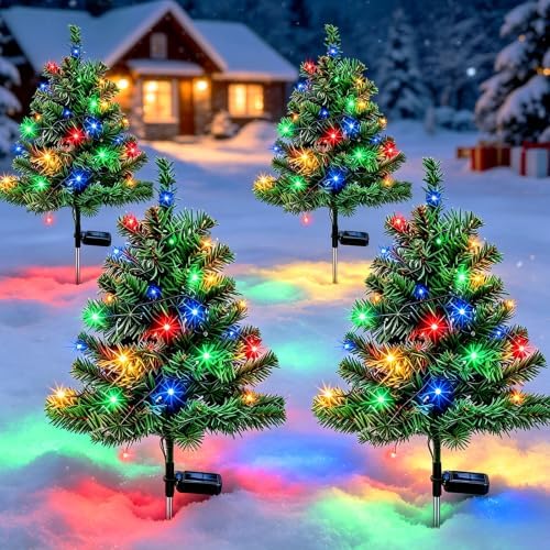 Solar Christmas Tree, Outdoor Christmas Decorations Waterproof Solar Lights by ANGMLN