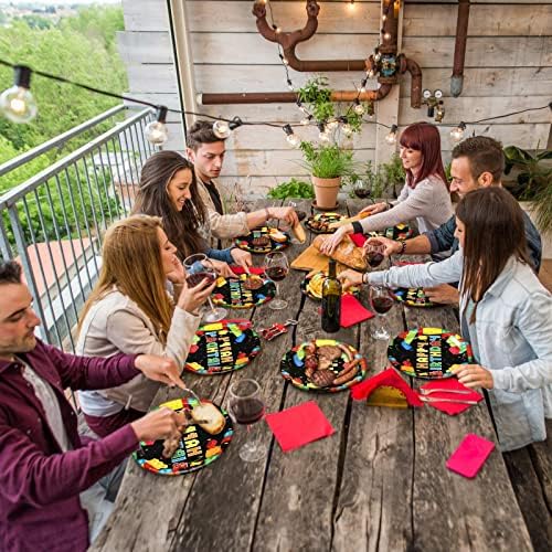 100 Pcs Building Block Party Supplies Building Block Party Plates Napkins Tableware Building Block Party Decoration Favor for Building Block Party Birthday Party (Building Block Party Style) - Image 2