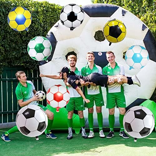 8Pcs Soccer Foil Balloons Set, 22 inch 4D Soccer Mylar Foil Balloons and 18 inch Multicolor Football Foil Balloons for Boys Kids Soccer Ball Game Fans Birthday Party Decoration Supplies - Image 5