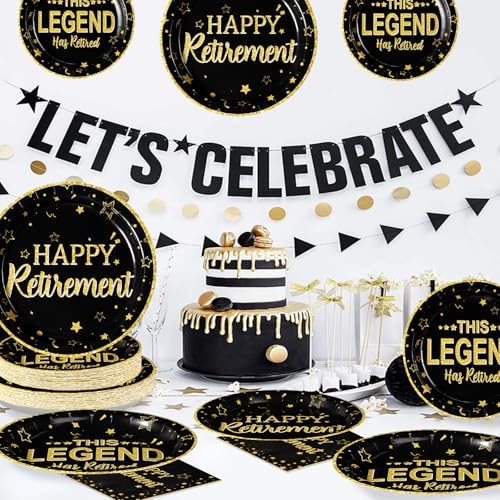 Greencian 96 Pcs Retirement Party Decorations Serves 24 - Image 7