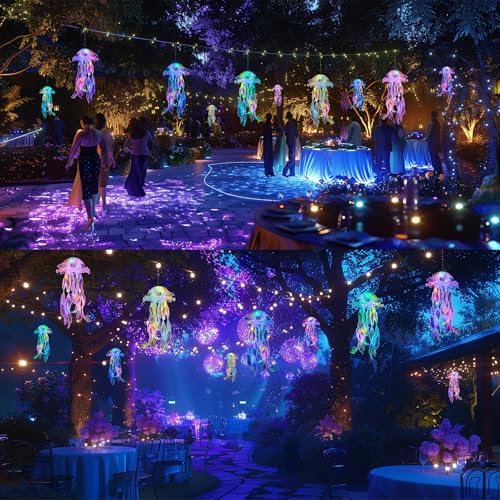 Jellyfish Decor - 10 PCS Light up Jellyfish Lanterns, Ocean Decor - Image 5