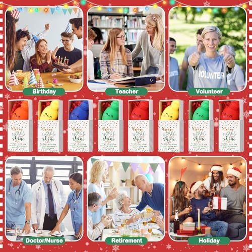40 Sets Christmas Positive Gifts Light Bulb Party Favors with Boxes - Image 7