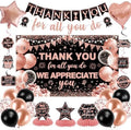 Vlipoeasn We Appreciate You Banner Decorations(Black Rose Gold) by Vlipoeasn