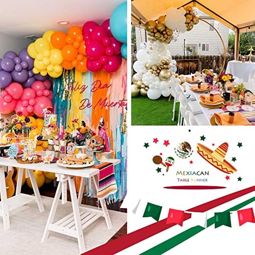 Tartaglia 12 Pack Mexican Table Runners 14x84 in Fiesta Party Decorations - Image 6