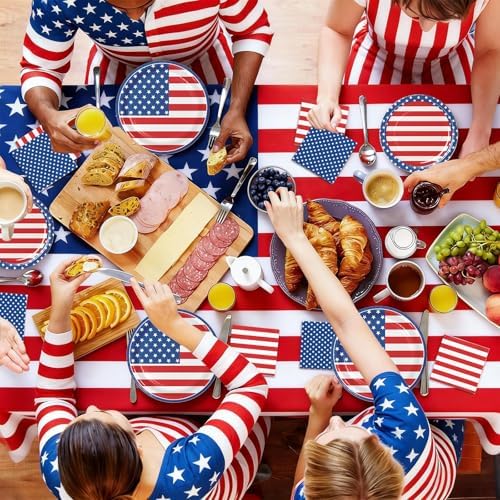 180pcs 4th of July Plates and Napkins Party Supplies,Serves 60 - Image 5