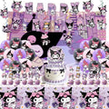 For kuromi Party Supplies, 49 PCS Birthday Decorations Set Include Banner, Balloons,, Hanging Swirls, Cake Cupcake Toppers, Tablecloth for Boys Girls Cat Theme Party by Bnqoe%EF%BC%8Cgivingyouagoodsense