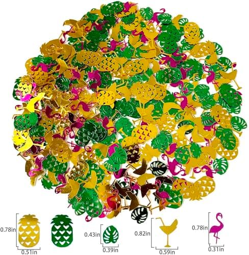 Summer Confetti Pineapple Flamingo Palm Leaf Sprinkles Shape Table Scatters Confetti for Summer Decorations Birthday Party Supplies Decorations Party Sets - Image 3