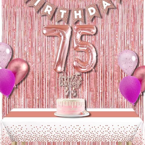 BRAVESHINE Tinsel Backdrop, Rose Gold Foil Fringe Curtains | 2 Pack - Image 6