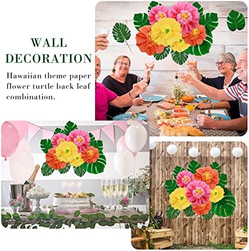 Canlierr 40 Pack Tropical Party Decorations Tissue Paper Hibiscus Palms Set - Image 4