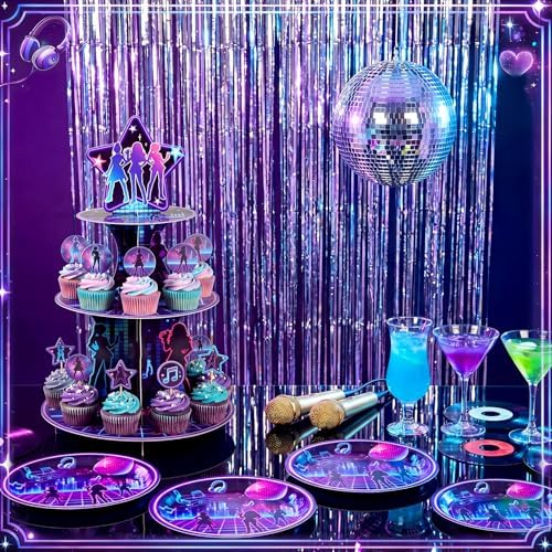 3 Tier Kpop Birthday Party Decorations Korean Pop Cupcake Stand - Image 5