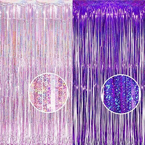 BRAVESHINE Party Streamers Backdrop | Tinsel Foil Fringe Curtains by BRAVESHINE