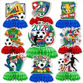 Soccer Table Decorations, 9PCS Soccer Centerpieces for Table by Adeyoo