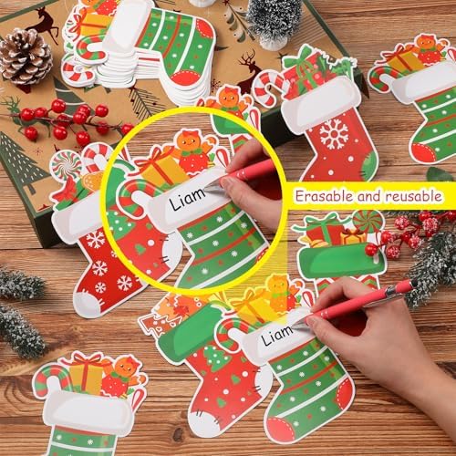 Blulu 40pcs Christmas Cutouts Winter Bulletin Board, Stocking 3D - Image 3