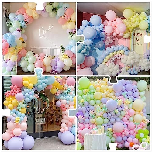 412pcs Pastel Balloon Garland Arch Kit 18 12 10 5 Inch Different Sizes Macaron Assorted Colors Balloon Latex Colorful Balloons for Baby Shower Girls Birthday Wedding Easter Rainbow Party Decoration - Image 5