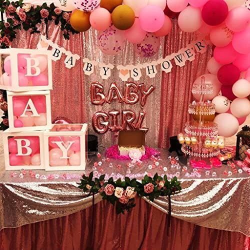 Poise3EHome Fuchsia Pink Sequin Backdrop Curtains, 2 Panels 2FTx8FT Glitter Background for Party Birthday Party Baby Shower Wedding Christmas Thanksgiving Holiday Festival Decor - Image 2