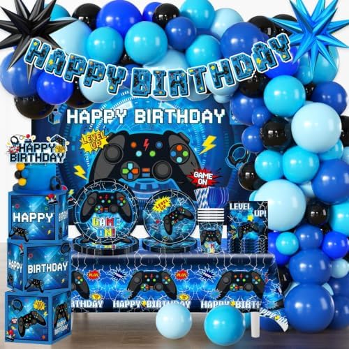 Gamer Birthday Party Decorations, All-in-One Set for 25 Guests by Unknown