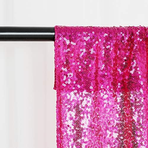Sequin Backdrop Hot Pink 8ft x 8ft Glitter Photo Booth Backdrop - Image 7