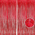 BRAVESHINE Red Streamers Party Backdrop | Foil Curtain | Halloween Decor by BRAVESHINE