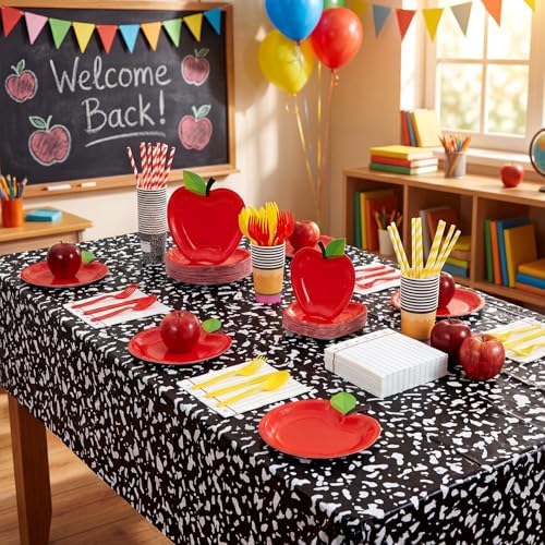 Vesici 452 Pcs Back to School Party Decorations Disposable Tableware Set - Image 2