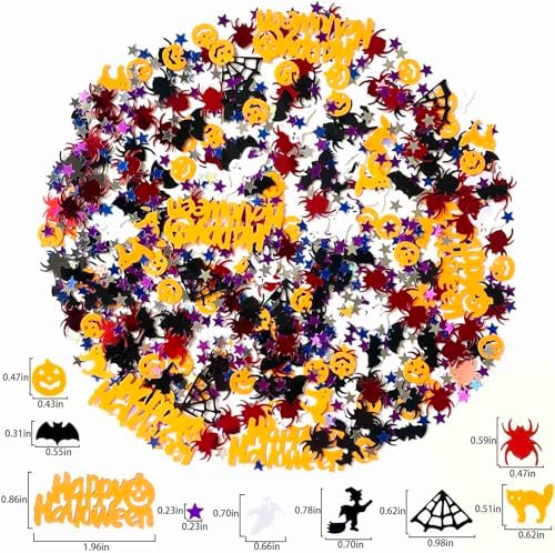 Halloween Confetti Spider Pumpkin Ghost Bats Witch Shape Table Scatters Confetti for Halloween Decorations Ghost Pumpkin Party Sets - Image 3