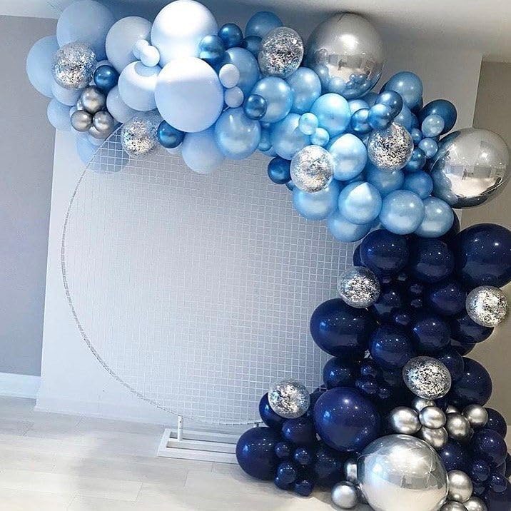 Blue Silver Balloons, 50 Pcs Navy Blue for Boy Birthday Party Decorations - Image 5