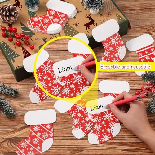 Blulu 40pcs Christmas Cutouts Winter Bulletin Board, Stocking Classic - Image 4