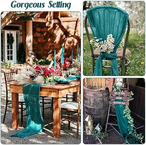 10FT Cheesecloth Table Runner Boho Party Home Decorations - Image 6