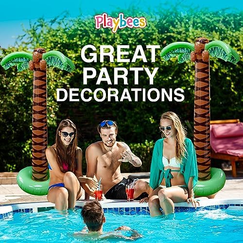 Playbees Giant Inflatable Palm Trees, 66 Inch (5.5 FT), 8 Pack, Tropical Luau Party Decorations for Beach, Poolside, Hawaiian Theme and Outdoor Events, Easy Inflation - Image 5