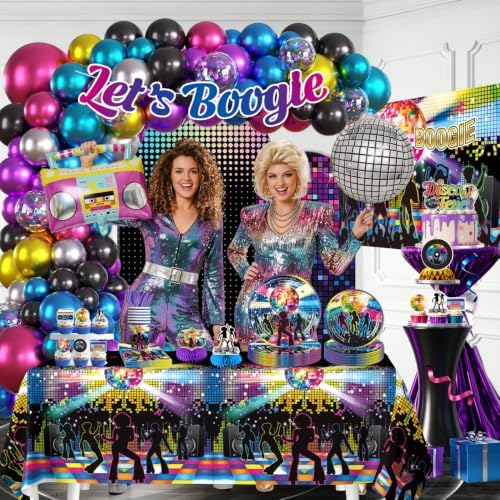 301Pcs Fexivo Disco Party Decorations, All-in-One Set for 25 Guests - Image 6