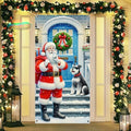 BlissYard Door Cover Christmas Dog Santa 35x71 Inch Polyester by BlissYard