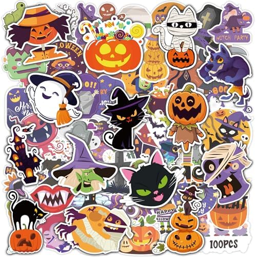 OHOME Halloween Stickers | 100 PCS Halloween Party Favors - Halloween Games Toys Gifts Party Supplies - Crafts Accessories Treats Bulk for Classroom by OHOME