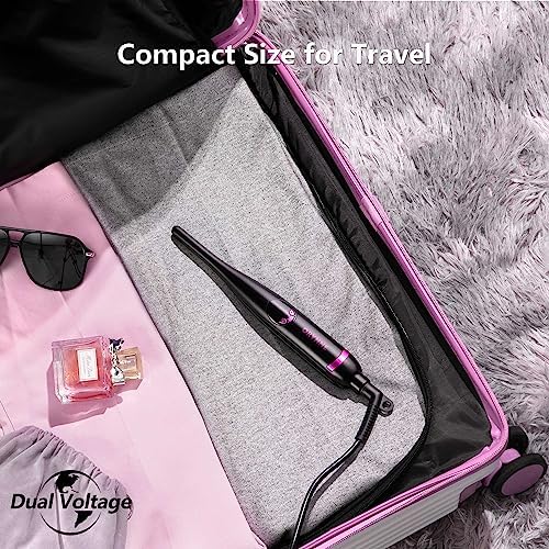 ORYNNE Small Flat Irons for Short Hair, 5s Ultra Fast Heat Up Pencil Flat Iron, Negative Ions Mini Flat Iron for Edges, 3/10'' Travel Mini Hair Straightener with Digital Temp Control, Easy to Use - Image 6