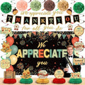 We Appreciate You Party Decorations Colorful Vintage Thank You for All You Do Banner Honeycomb Centerpieces Hanging Swirls for Office Employee Pastor Teacher Doctor Nurse Appreciation Party Gift Decor by Wayyogh