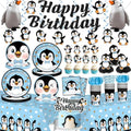 Xynic 179pcs Penguin Birthday Decorations Complete Tableware Set, 50 Guests by Unknown